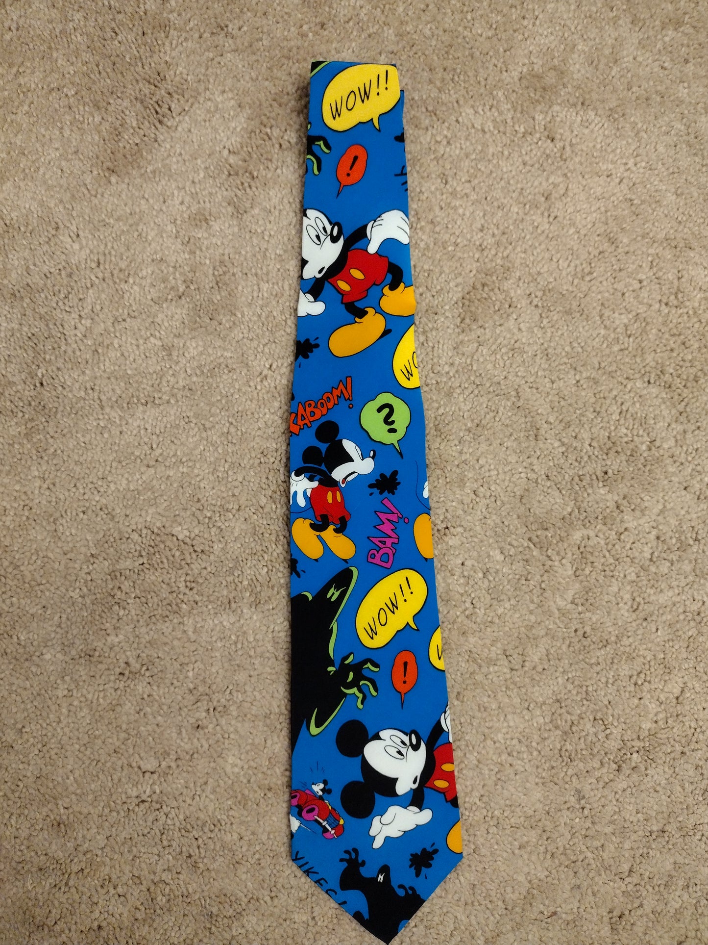 Disney Mickey Mouse Wow!! Bam! Kaboom! ColorFul Men's Accessories Tie