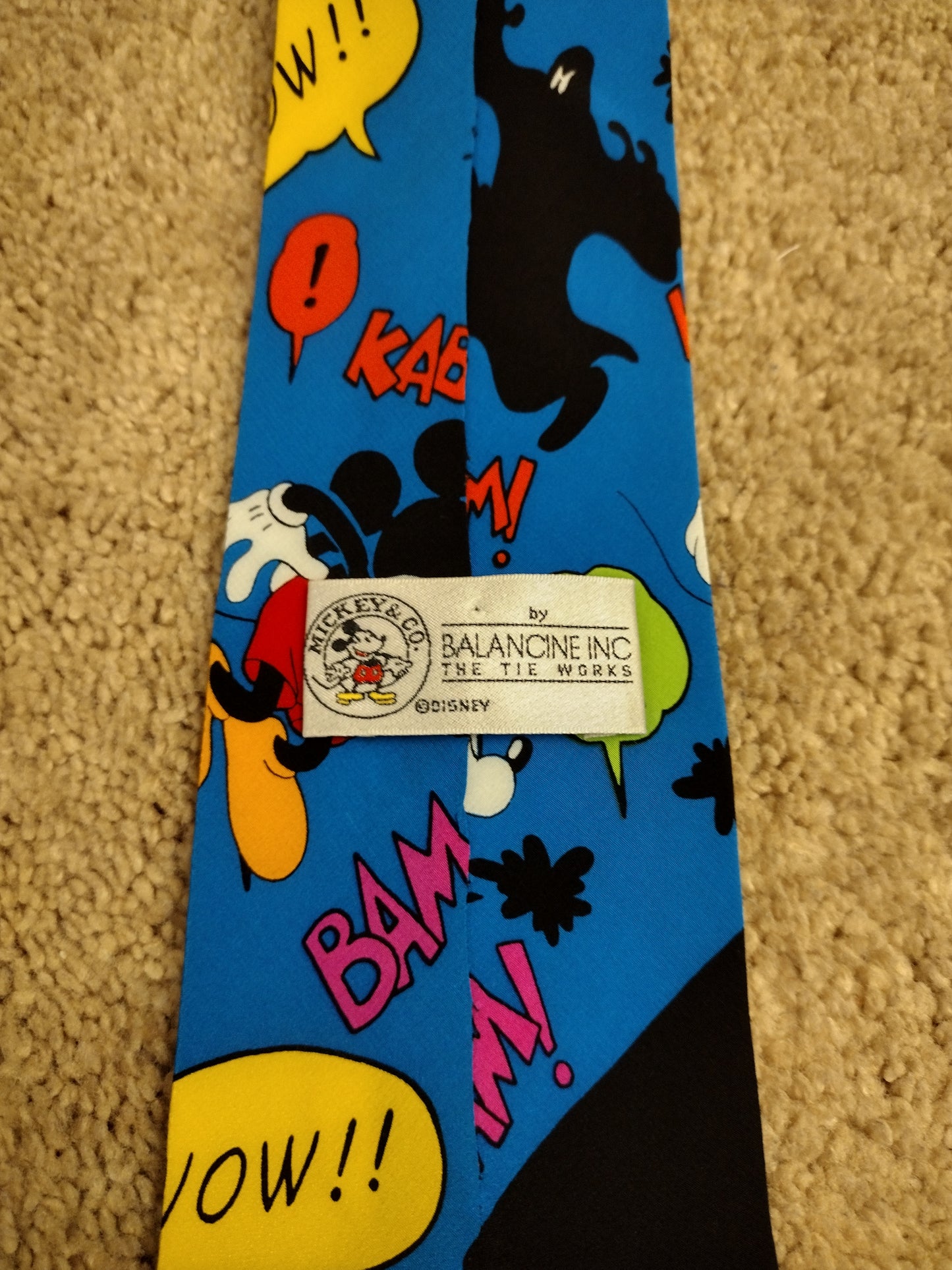 Disney Mickey Mouse Wow!! Bam! Kaboom! ColorFul Men's Accessories Tie