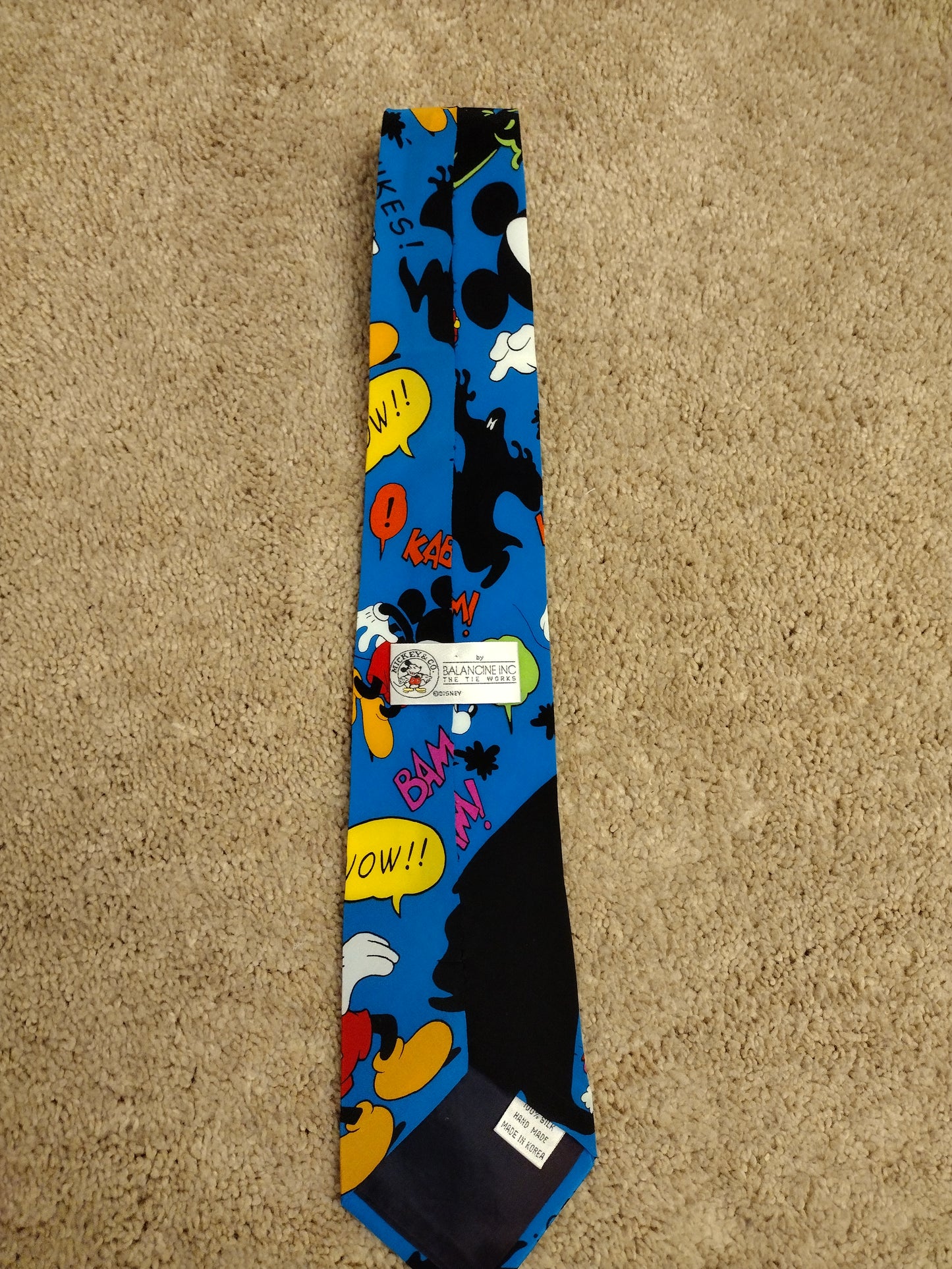 Disney Mickey Mouse Wow!! Bam! Kaboom! ColorFul Men's Accessories Tie