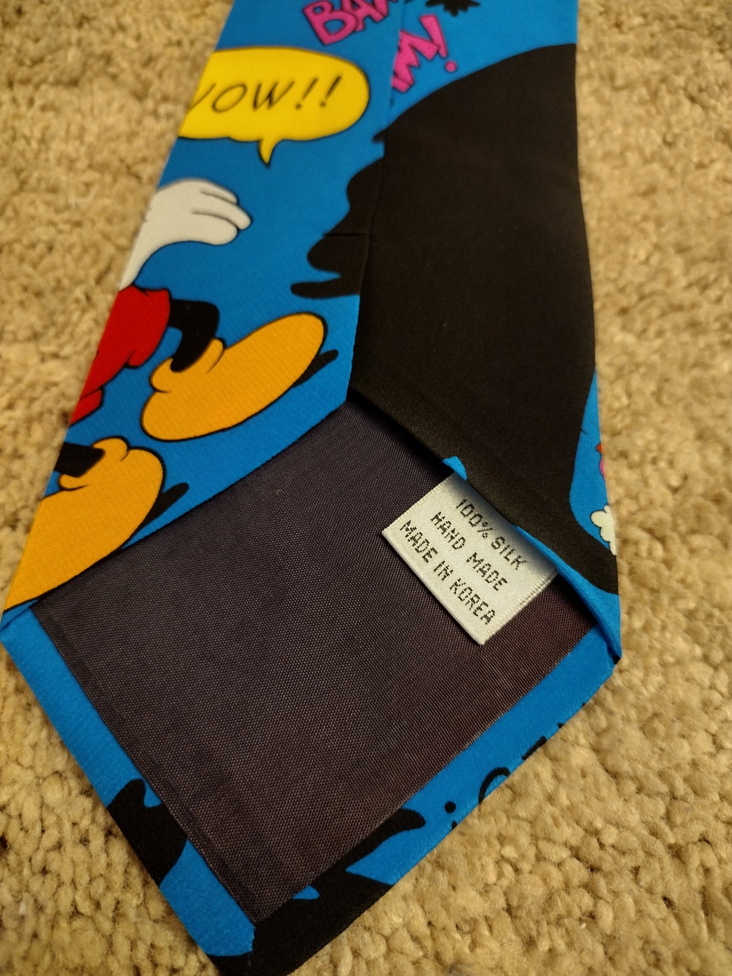 Disney Mickey Mouse Wow!! Bam! Kaboom! ColorFul Men's Accessories Tie