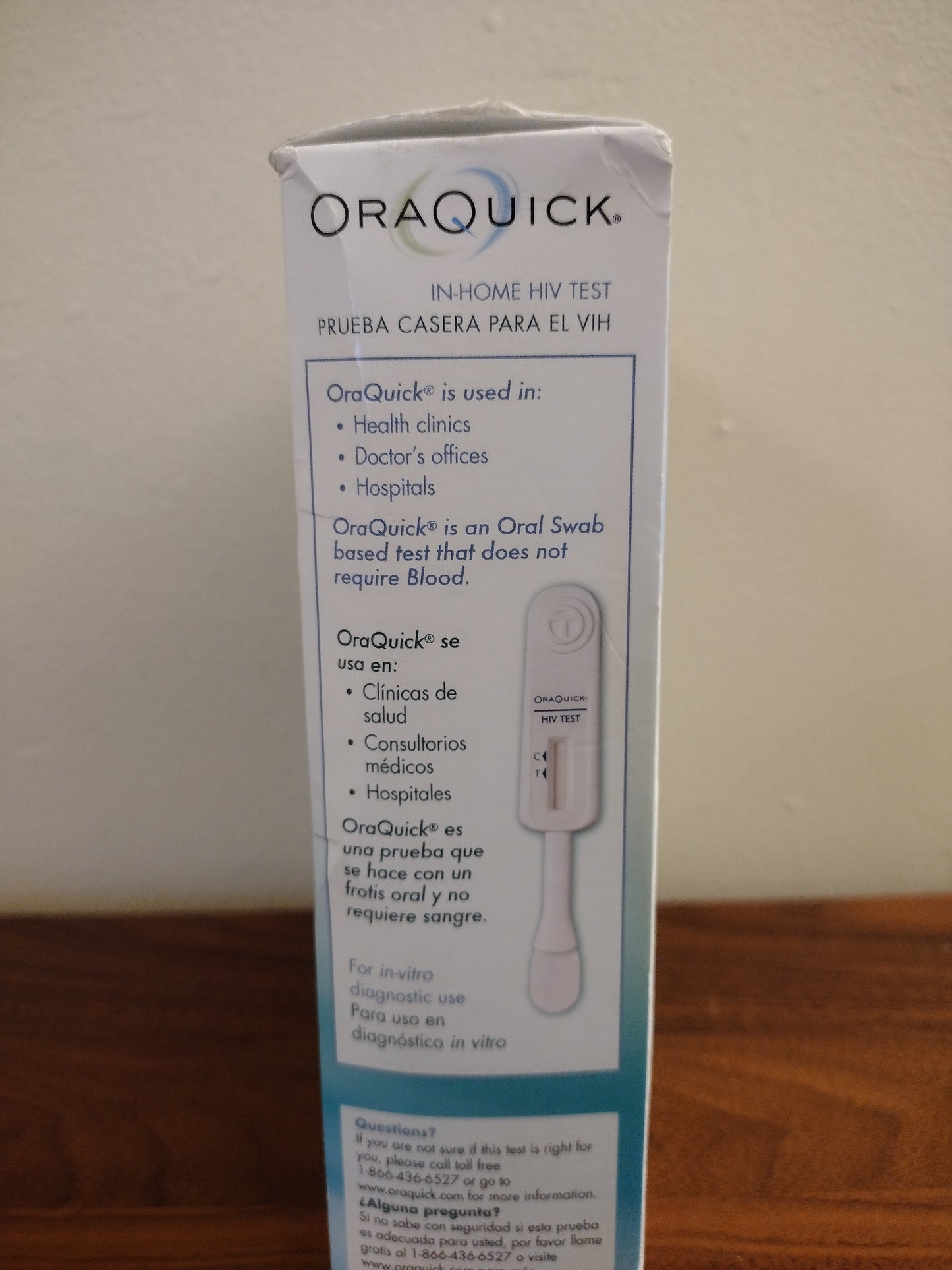 Oraquick HIV Self Test Home Kit  Open Box Never Used  Box Has Some Damage  (1) Total test kit inside