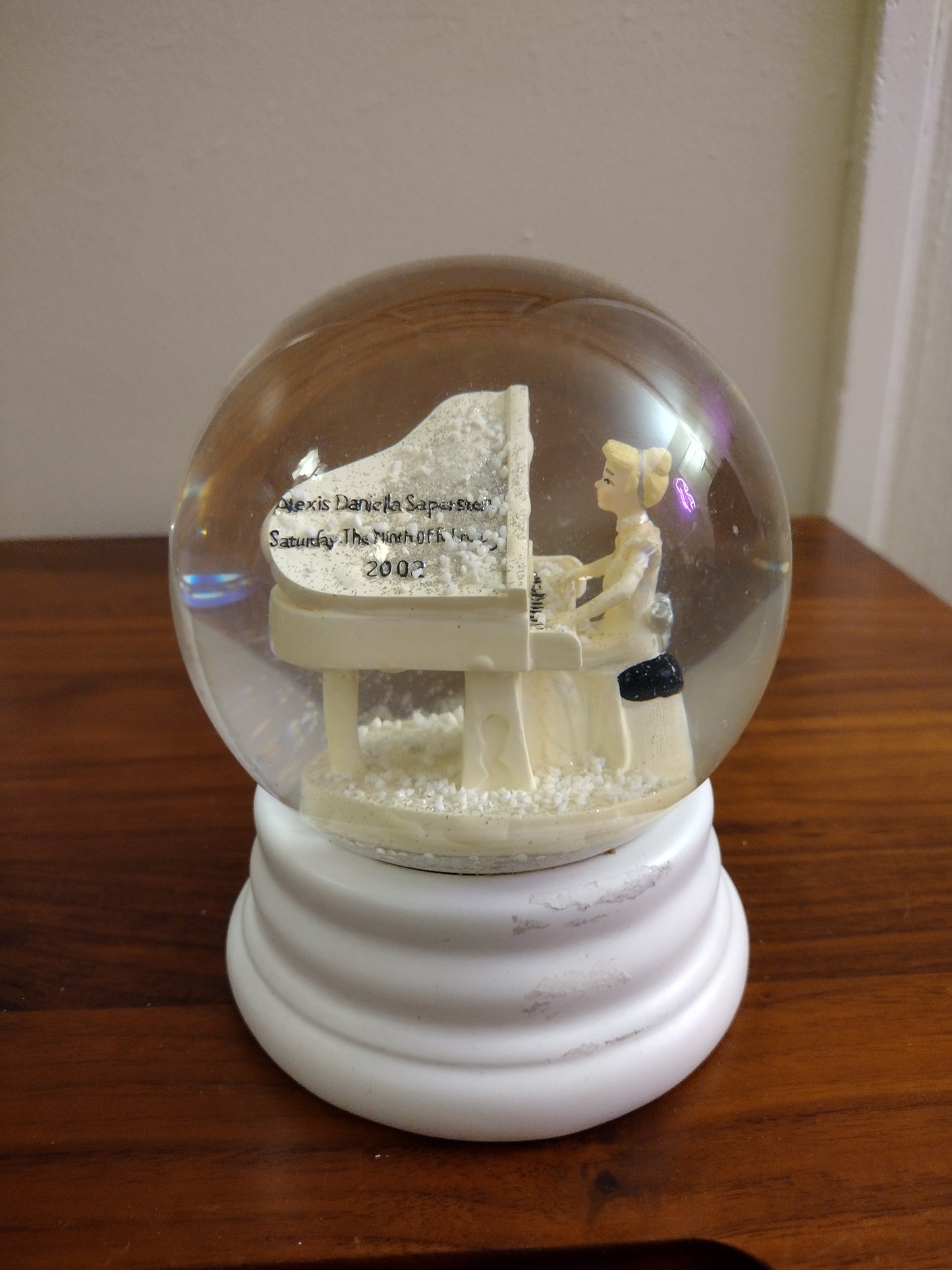 Glass Snow Globe in Collectibles - Alexis Daniella &nbsp;Saperstein - Saturday The Ninth Of February 2002