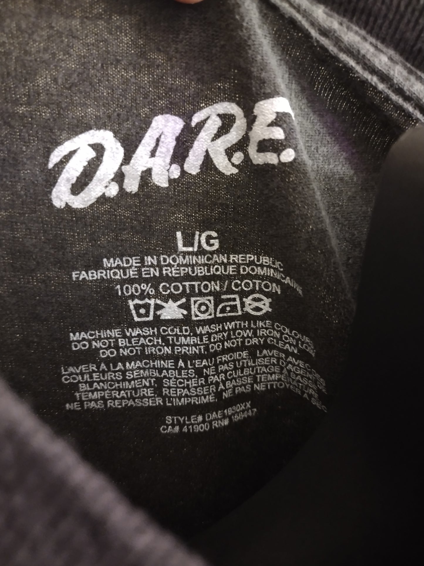 DARE Keeping Kids Off Drugs Short Sleeve Tee - Black Wash