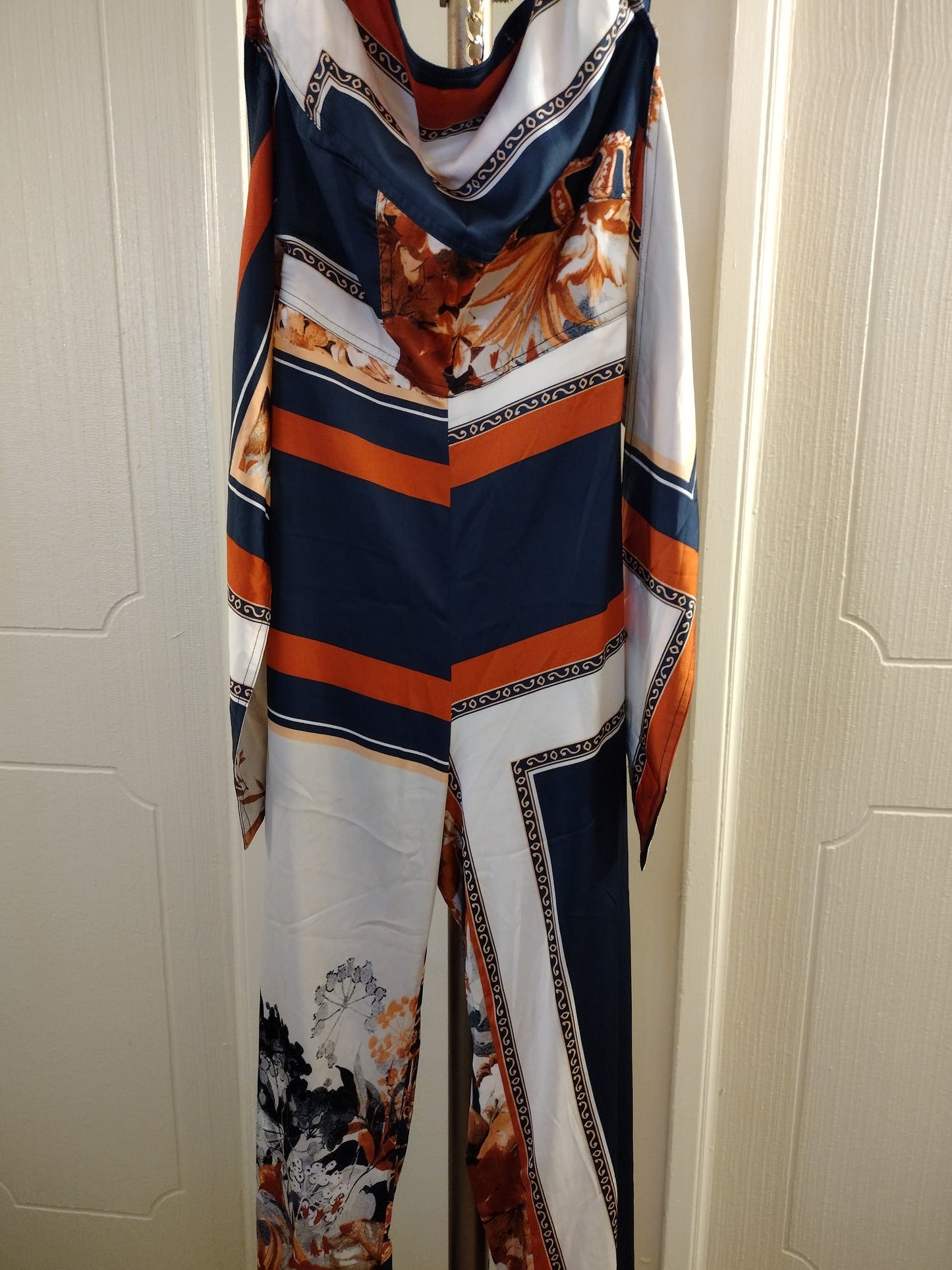 St Tropez Printed Jumpsuit - Navy / Multi Color