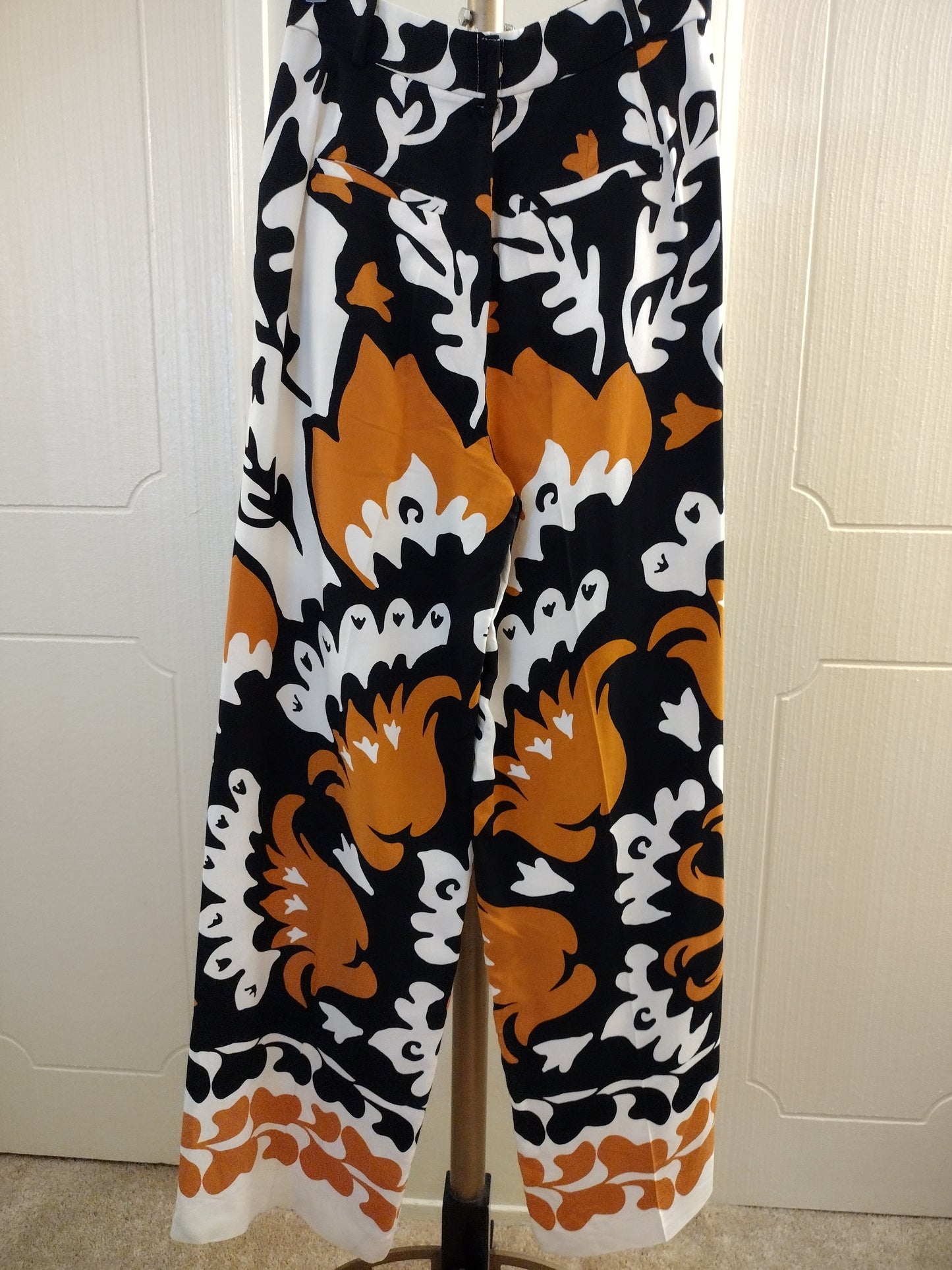 Zara Printed Tamanho Dress Pants With Darts