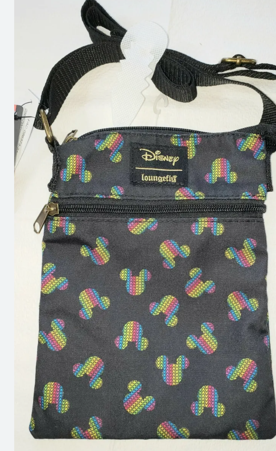 Loungefly Disney Mickey Mouse Rainbow Passport Cross Body Bag Purse