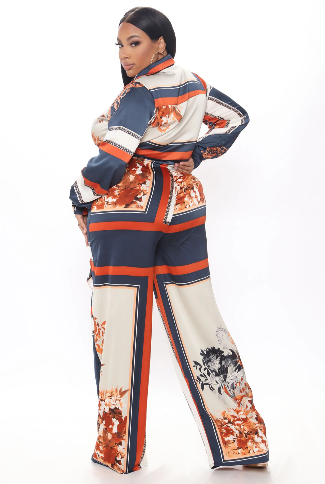 St Tropez Printed Jumpsuit - Navy / Multi Color