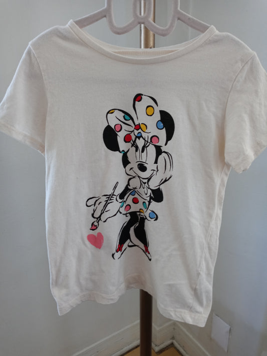 Disney Minnie Mouse Multi Color Polka Dot Painting T Shirt -