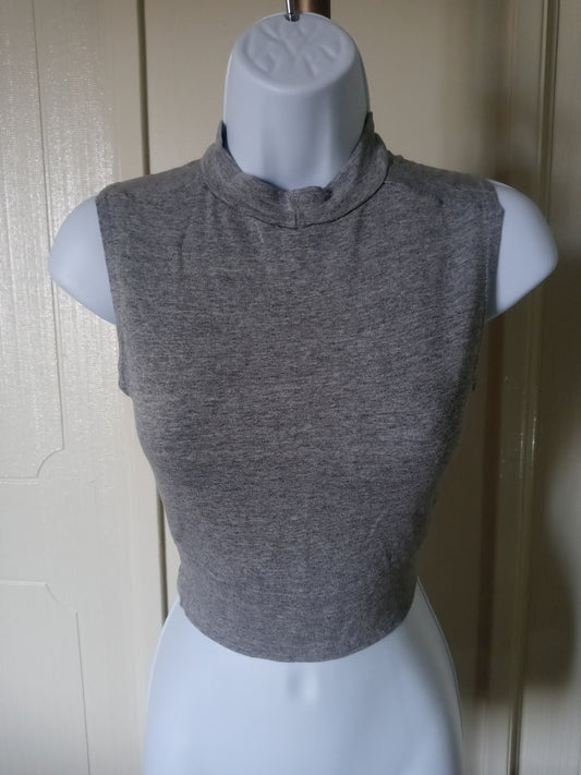 TopShop Women's Grey Sleeveless Blouse Top